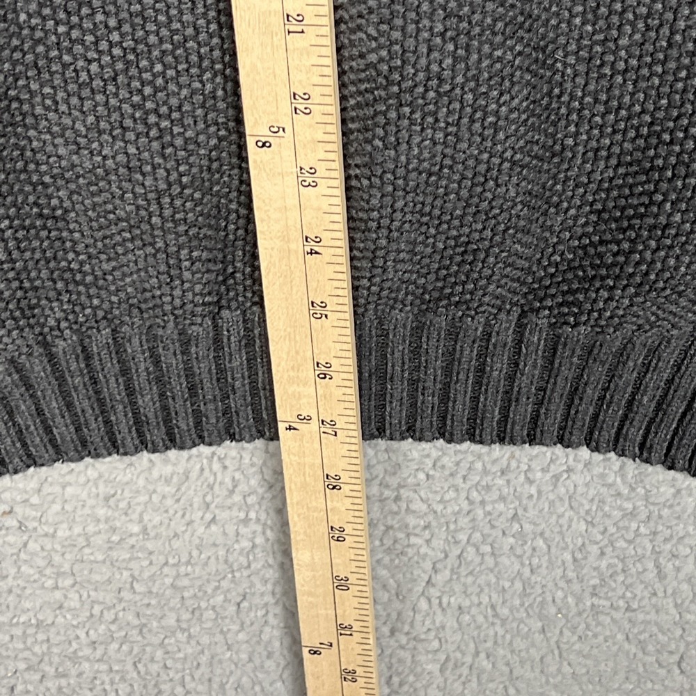 Izod Mens Fair Isles Sweater Size L Gray 1/4 Zip Pullover Mock Neck‎ Knit Nordic - Picture 13 of 13